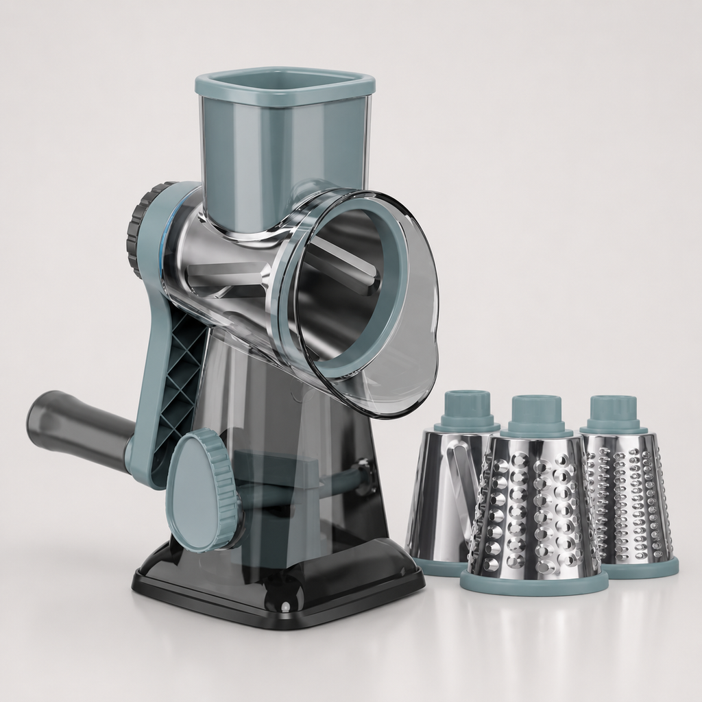Rotary Drum Vegetable Grater angle view